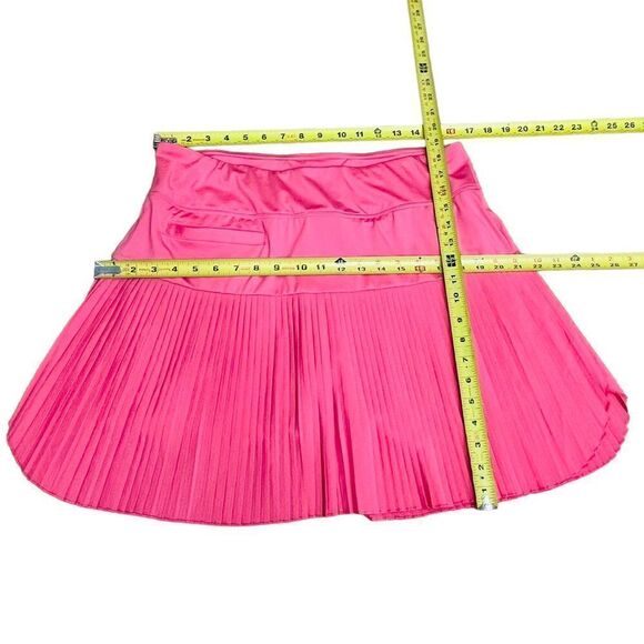 GG Blue Activewear Pink Pleated Pockets Elastic Waistband Skirt Skort Sz L - Picture 10 of 13